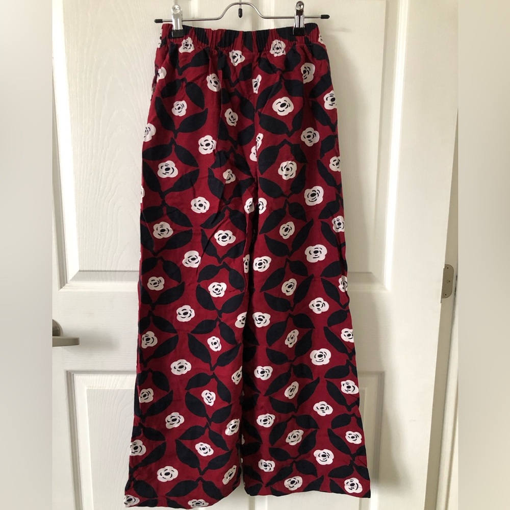 Marimekko Uniqlo flannel pants cropped